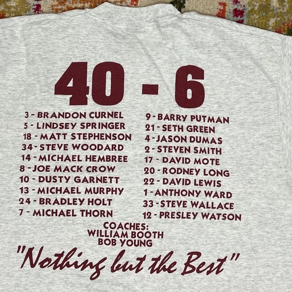 Vintage 90s Hartselle Tiger Baseball State Champions 1994 Tee Tshirt - Picture 6 of 8